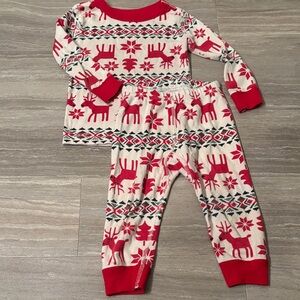 Hanna Andersson Dear Deer Red HannaJams Unisex Pajama Set
